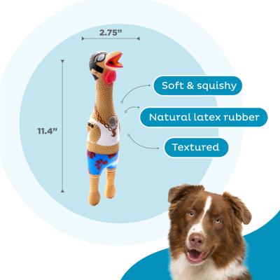 Show full view: Outward Hound Squawkers Squeaky Latex Dog Toy, Earl, Large slide 4 of 11