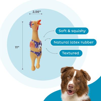 Show full view: Outward Hound Squawkers Squeaky Latex Dog Toy, Henrietta, Large slide 3 of 10