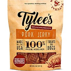 Tylee's Pork Jerky Dog Treats, 8-oz bag