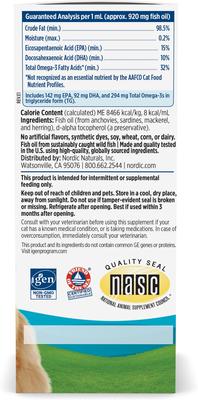 Show full view: Nordic Naturals Omega-3 Cat Supplement, 2-fl oz bottle slide 5 of 7