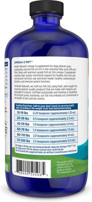Show full view: Nordic Naturals Omega-3 Pet Liquid Supplement for Large & Giant Dogs, 16-fl oz bottle slide 4 of 8