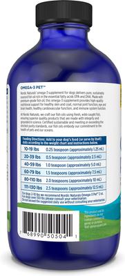 Show full view: Nordic Naturals Omega-3 Pet Liquid Supplement for Medium & Large Dogs, 8-fl oz bottle slide 4 of 8