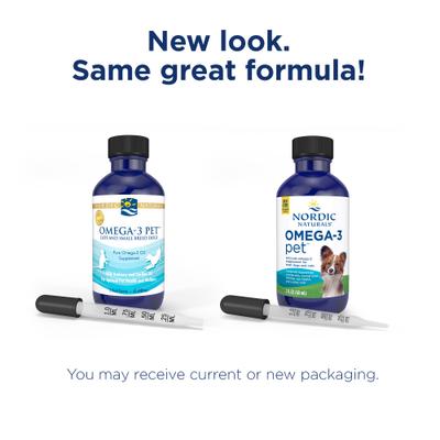 Show full view: Nordic Naturals Omega-3 Pet Liquid Supplement for Cats & Small Dogs, 2-fl oz bottle slide 3 of 9