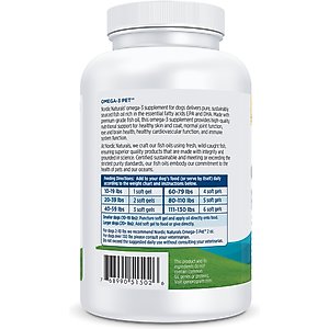 Nordic Naturals Omega-3 Pet Softgels Supplement for Dogs, 180 count