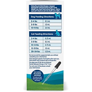 Nordic Naturals Omega-3 Pet Liquid Supplement for Cats & Small Dogs, 2-fl oz bottle