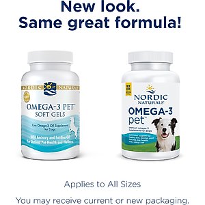 Nordic Naturals Omega-3 Pet Softgels Supplement for Dogs, 180 count
