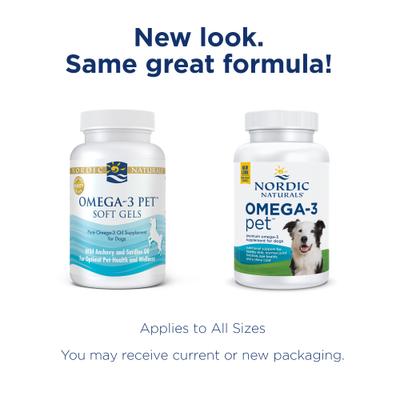 Show full view: Nordic Naturals Omega-3 Pet Softgels Supplement for Dogs, 180 count slide 3 of 8