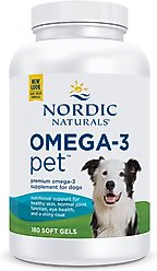 Nordic Naturals Omega-3 Pet Softgels Supplement for Dogs, 180 count