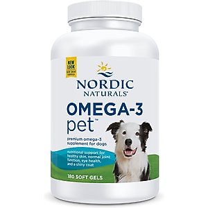 Nordic Naturals Omega-3 Pet Softgels Supplement for Dogs, 180 count