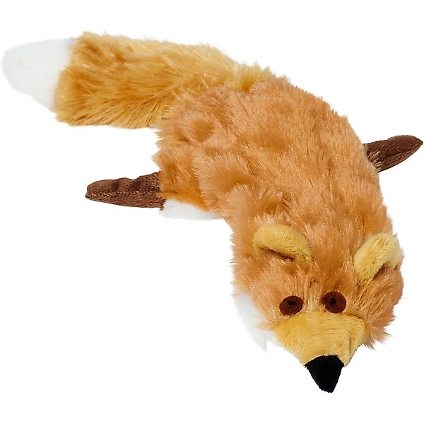 Ethical Pet Skinneeez Tugs Forest Fox Stuffing-Free Squeaky Plush Dog Toy, Color Varies