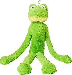 Multipet Swingin Slevins Squeaky Plush Dog Toy, Frog