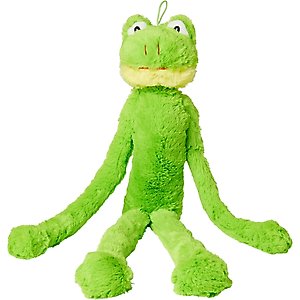 Multipet Swingin Slevins Squeaky Plush Dog Toy, Frog