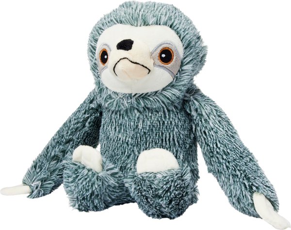 Ethical Pet Fun Sloth Squeaky Plush Dog Toy, Color Varies