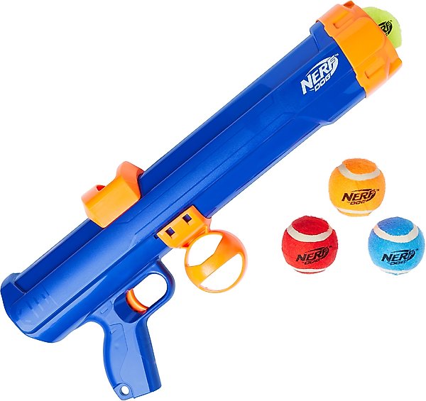 Nerf Dog Blaster with Tennis Balls Dog Toy Kit, 20-in