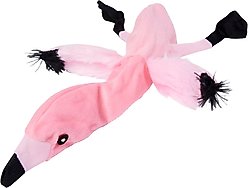 Ethical Pet Mini Skinneeez Pink Flamingo Stuffing-Free Squeaky Plush Dog Toy