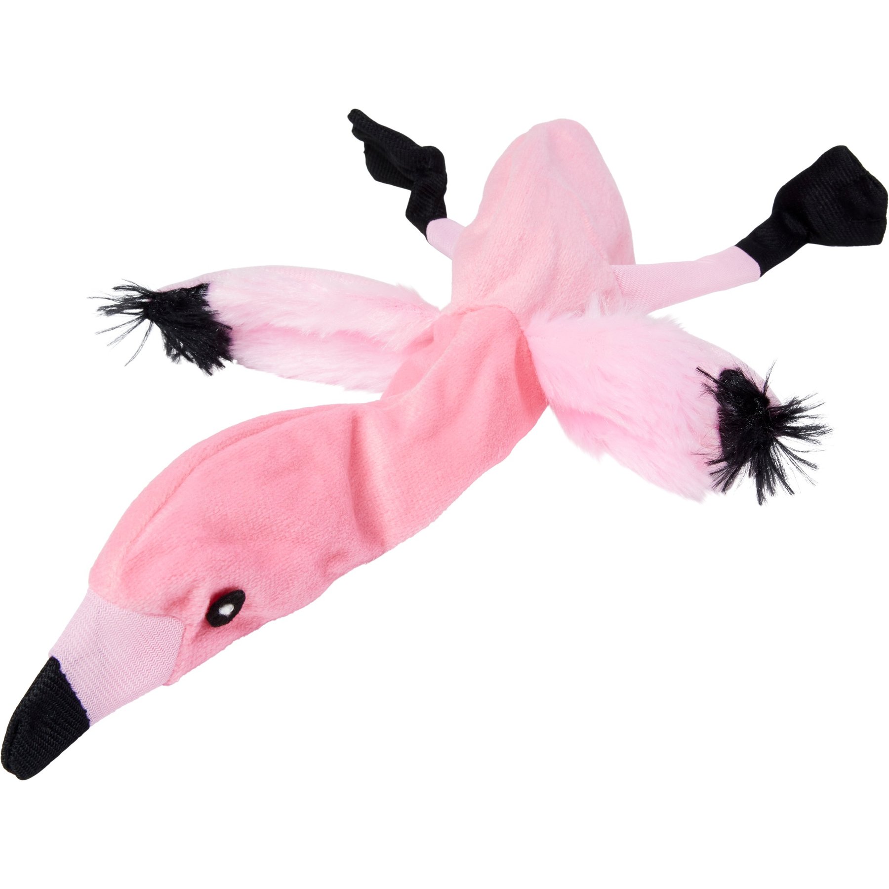 Ethical Pet Mini Skinneeez Pink Flamingo Stuffing-Free Squeaky Plush Dog Toy