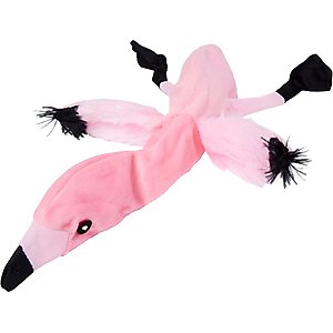 Ethical Pet Mini Skinneeez Pink Flamingo Stuffing-Free Squeaky Plush Dog Toy