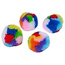 Ethical Pet Kitty Yarn Puffs Small Balls Cat Toy with Catnip, Color Varies, 1.5-in, 4 count