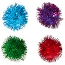 Turbo Glitter Pom Pom Ball Cat Toy, 4 count