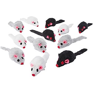 Turbo Assorted Mice Cat Toy, 12 count