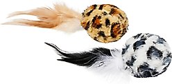 RUFFIN' IT Print Plush Balls Cat Toy, 2 count