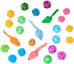 Multipet Value Pack Cat Toy, Assorted Colors, 24-pack