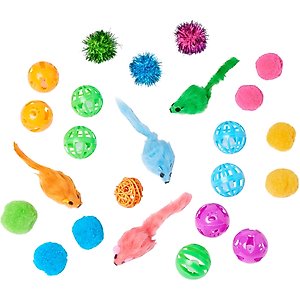 Multipet Value Pack Cat Toy, Assorted Colors, 24-pack