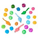 Multipet Value Pack Cat Toy, Assorted Colors, 24-pack