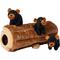 Show in main carousel: ZippyPaws Zippy Burrow Black Bear Log Plush Dog Toy slide 1 of 6