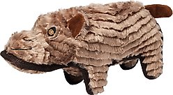 Spunky Pup Tough Plush Dog Toy, Gray, Hippo
