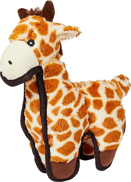 Spunky Pup Tough Plush Dog Toy, Brown, Giraffe