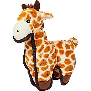 Spunky Pup Tough Plush Dog Toy, Brown, Giraffe