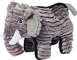 Spunky Pup Tough Plush Dog Toy, Gray, Elephant