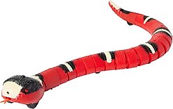 Ethical Pet Wigglin Snake Cat Motion Toy, Red/Black, 15-in