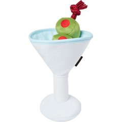 P.L.A.Y. Pet Lifestyle and You Happy Hour Martini Squeaky Plush Dog Toy, Small