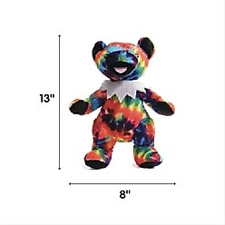 fabdog Grateful Dead Tie Dye Dancing Bear Squeaky Plush Dog Toy, Large slide 2 of 2