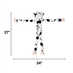 Multipet Swingin' Slevin Oversized Spotted Cow Squeaky Plush Dog Toy, XX-Large slide 2 of 3
