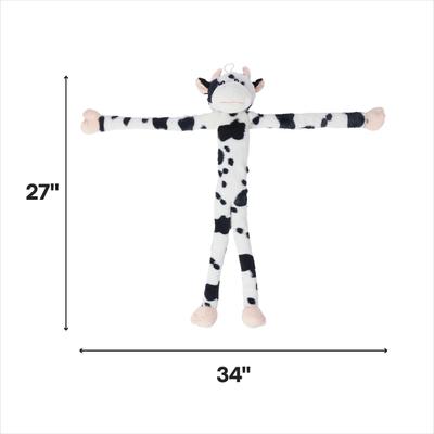 Show full view: Multipet Swingin' Slevin Oversized Spotted Cow Squeaky Plush Dog Toy, XX-Large slide 3 of 5
