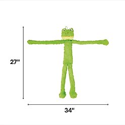 Multipet Swingin Slevins Squeaky Plush Dog Toy, Frog slide 2 of 4