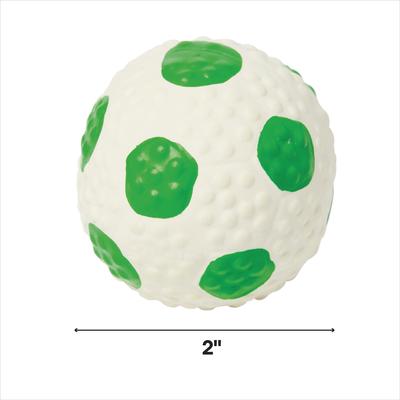 Show full view: Li'l Pals Latex Soccer Ball Dog Toy, Green slide 2 of 5