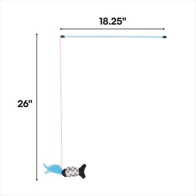 Show full view: Turbo Fishing Pole Wand Cat Toy slide 2 of 5