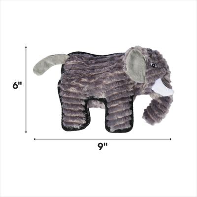 Show full view: Spunky Pup Tough Plush Dog Toy, Gray, Elephant slide 2 of 5