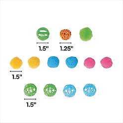 Multipet Value Pack Cat Toy, Assorted Colors, 24-pack slide 2 of 5
