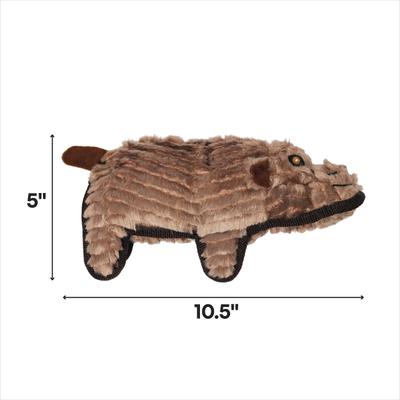 Show full view: Spunky Pup Tough Plush Dog Toy, Gray, Hippo slide 2 of 5