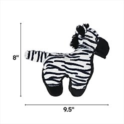 Spunky Pup Tough Plush Dog Toy, White & Black, Zebra slide 2 of 4