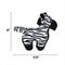 Show in main carousel: Spunky Pup Tough Plush Dog Toy, White & Black, Zebra slide 3 of 6