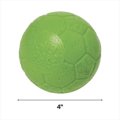 Show full view: Jolly Pets Stuffing-Free Soccer Ball Dog Toy, Green Apple, 4-in slide 2 of 4