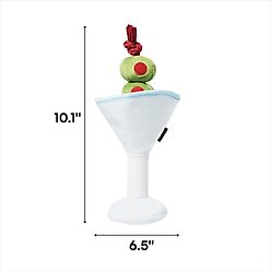 P.L.A.Y. Pet Lifestyle and You Happy Hour Martini Squeaky Plush Dog Toy, Small slide 2 of 4