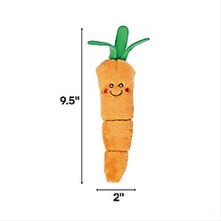 ZippyClaws Kickerz Carrot Cat Plush Toy with Catnip, Orange slide 2 of 4