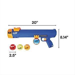 Nerf Dog Blaster with Tennis Balls Dog Toy Kit, 20-in